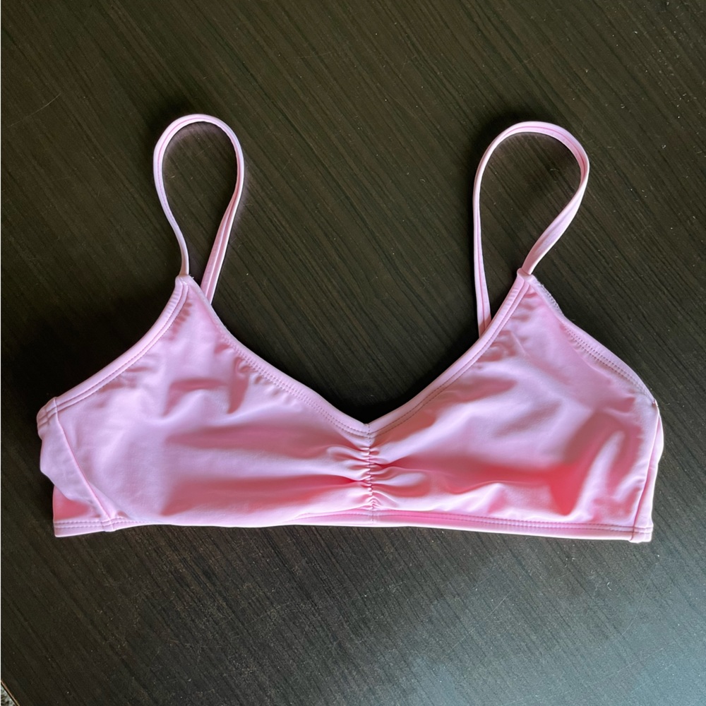 Target Baby Pastel Pink Scrunch Bikini Top Swimsuit Bathing Suit